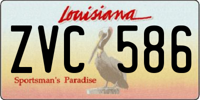 LA license plate ZVC586