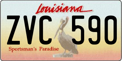 LA license plate ZVC590