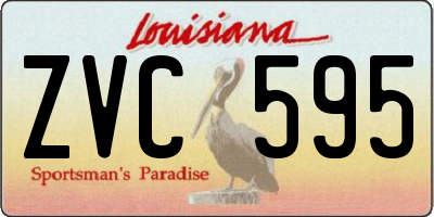 LA license plate ZVC595