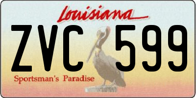 LA license plate ZVC599