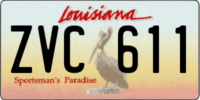LA license plate ZVC611