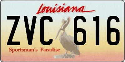 LA license plate ZVC616