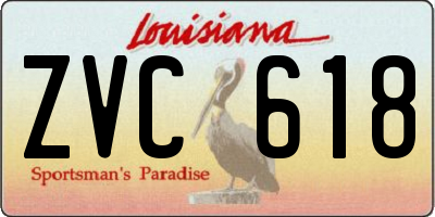 LA license plate ZVC618