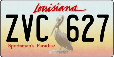 LA license plate ZVC627