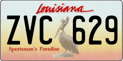 LA license plate ZVC629