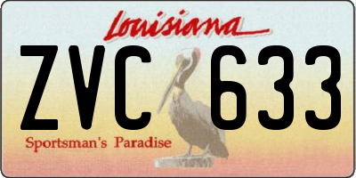 LA license plate ZVC633