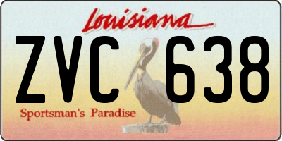 LA license plate ZVC638