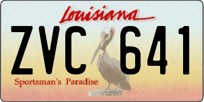 LA license plate ZVC641