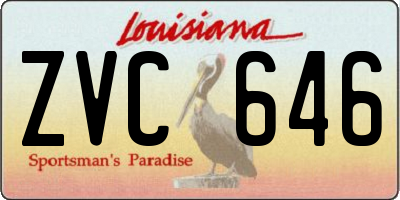 LA license plate ZVC646