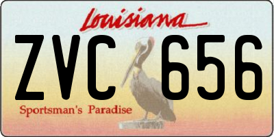 LA license plate ZVC656