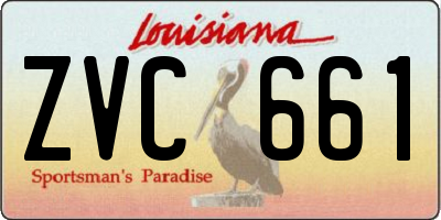 LA license plate ZVC661