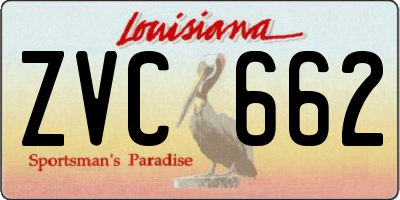 LA license plate ZVC662