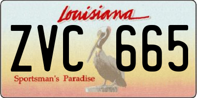 LA license plate ZVC665