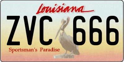 LA license plate ZVC666