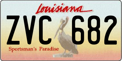LA license plate ZVC682