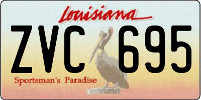 LA license plate ZVC695