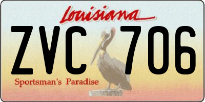 LA license plate ZVC706