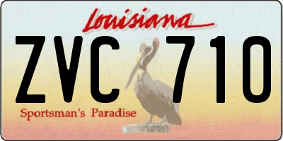 LA license plate ZVC710
