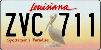 LA license plate ZVC711