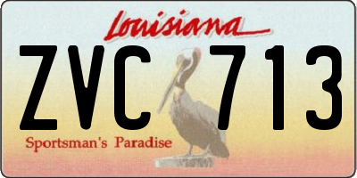 LA license plate ZVC713