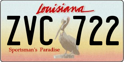 LA license plate ZVC722