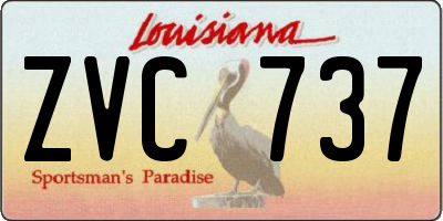 LA license plate ZVC737