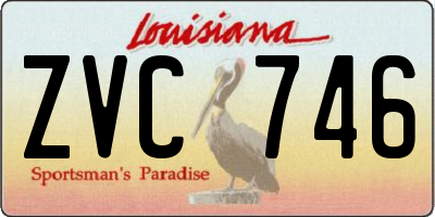 LA license plate ZVC746