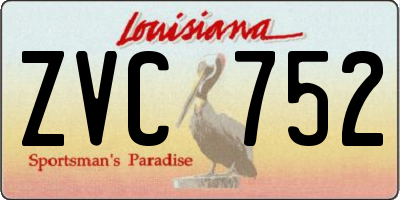 LA license plate ZVC752