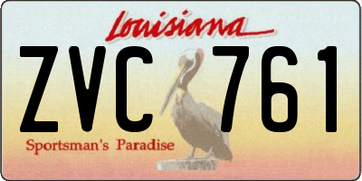 LA license plate ZVC761