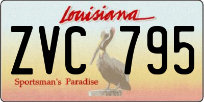 LA license plate ZVC795