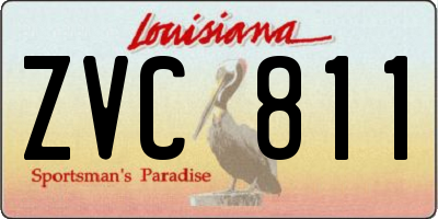 LA license plate ZVC811