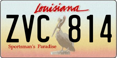 LA license plate ZVC814