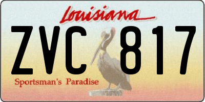 LA license plate ZVC817