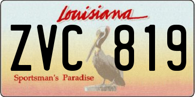 LA license plate ZVC819