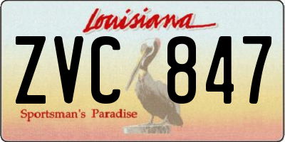 LA license plate ZVC847