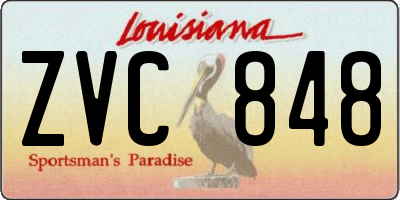 LA license plate ZVC848