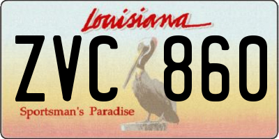 LA license plate ZVC860