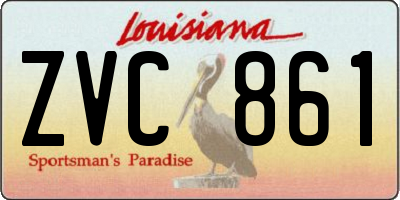 LA license plate ZVC861