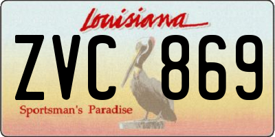 LA license plate ZVC869