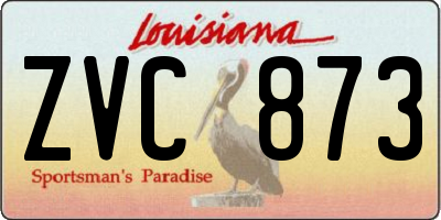 LA license plate ZVC873