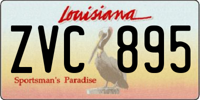 LA license plate ZVC895