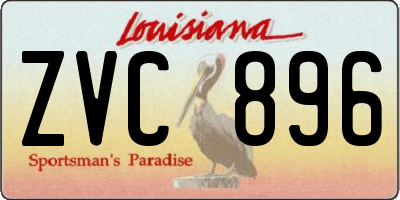 LA license plate ZVC896