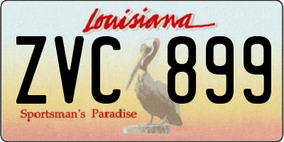 LA license plate ZVC899