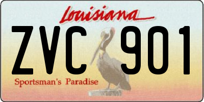 LA license plate ZVC901