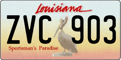 LA license plate ZVC903