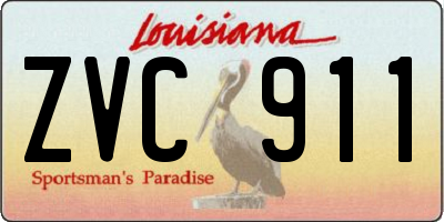 LA license plate ZVC911