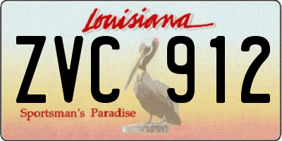 LA license plate ZVC912