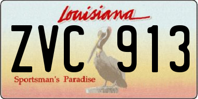 LA license plate ZVC913