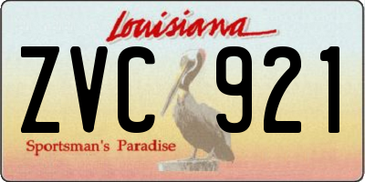 LA license plate ZVC921