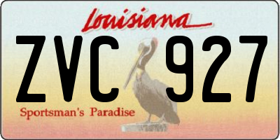 LA license plate ZVC927